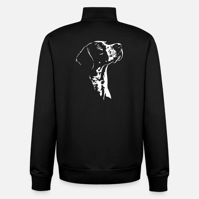 English Pointer Silhouette Hund Jagdhunde Wilsigns - Unisex Organic Zip Sweatshirt von Stanley/Stella - Schwarz