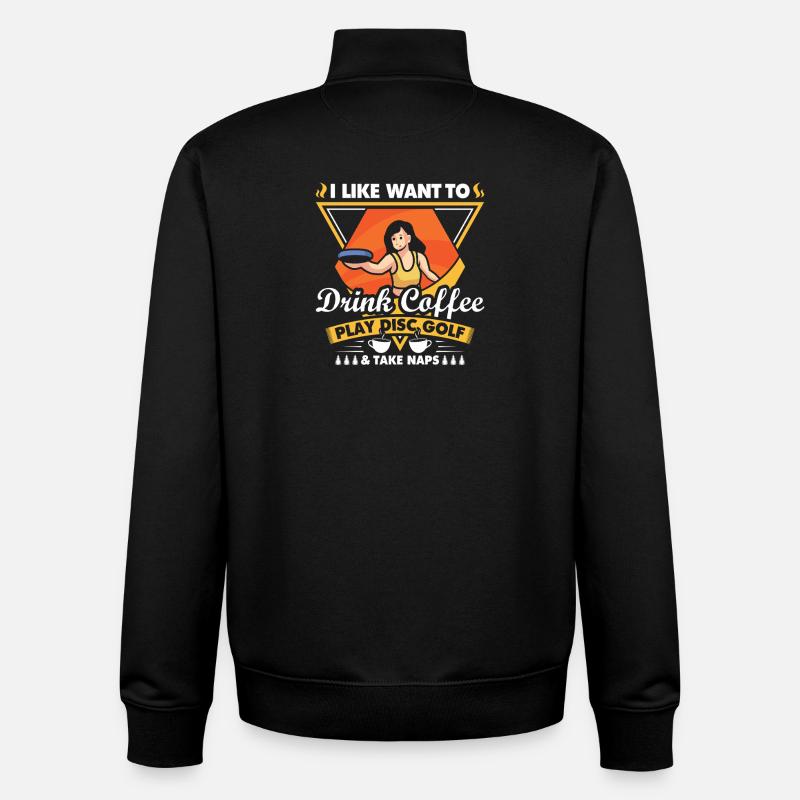 Disc Golf Gifts Disc Golf - Unisex Organic Zip Sweatshirt by Stanley/Stella - black