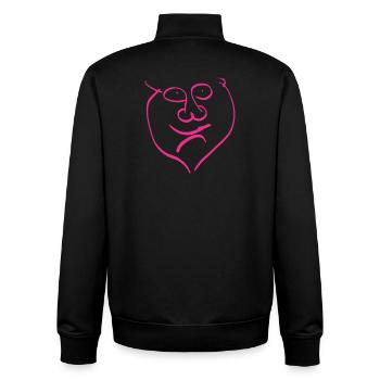 Abstrakte Ambivalenz in Gesichtsform - Unisex Organic Zip Sweatshirt von Stanley/Stella - Schwarz - Hinten - AI Model Male 185 light (185cm)