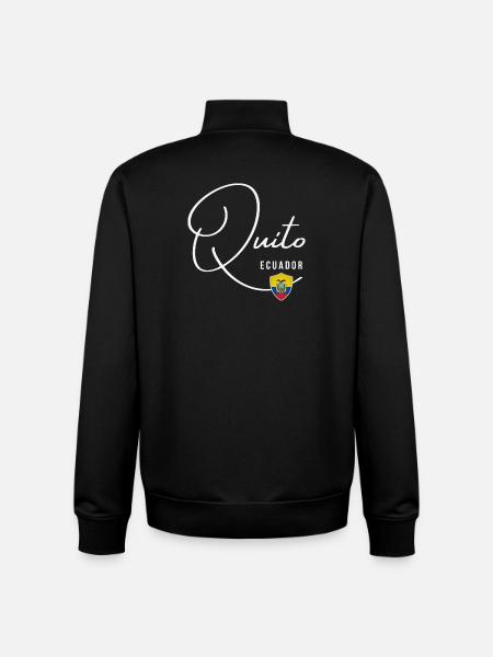 Quito Ecuador, elegant design Quito - Unisex Organic Zip Sweatshirt by Stanley/Stella - black