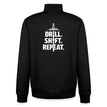 Offshore-bohrer-rig-bohrer Bohrboden Offshore - Unisex Organic Zip Sweatshirt von Stanley/Stella - Schwarz - Hinten - AI Model Male 185 light (185cm)