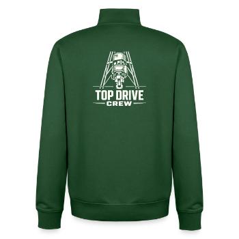 Offshore-bohrer-rig-bohrer Bohrboden Offshore - Unisex Organic Zip Sweatshirt von Stanley/Stella - Flaschengrün - Hinten - AI Model Male 185 dark (185cm)