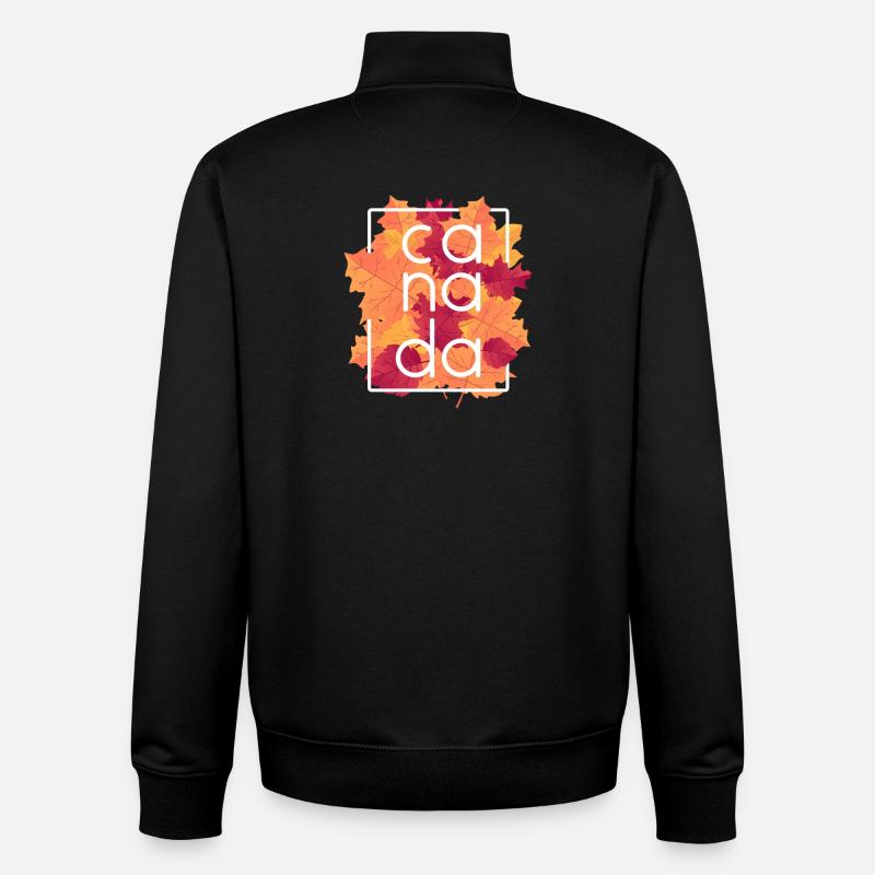 Canada Autumn Maple Leaves Design - Unisex Organic Zip Sweatshirt von Stanley/Stella - Schwarz
