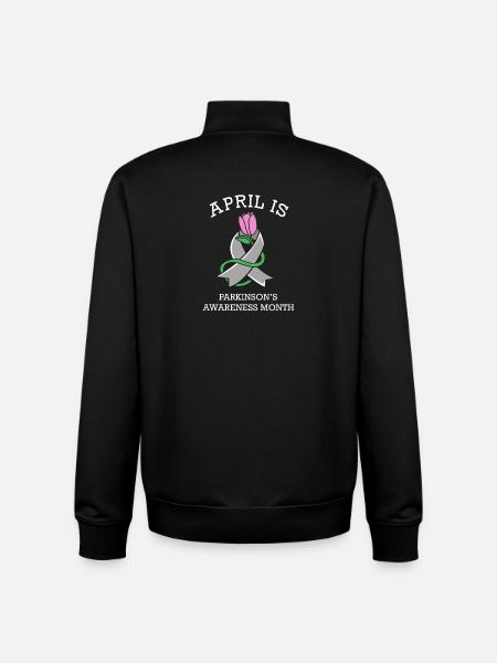 Parkinson's disease - Unisex Organic Zip Sweatshirt by Stanley/Stella - black