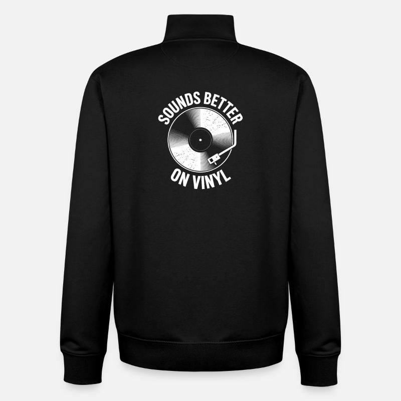 Son meilleur sur vinyle - Sweat zippé unisexe en coton bio Stanley/Stella - noir