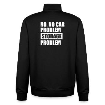 No. No car Problem Car lover car guy mechanic - Unisex Organic Zip Sweatshirt von Stanley/Stella - Schwarz - Hinten - AI Model Male 185 light (185cm)