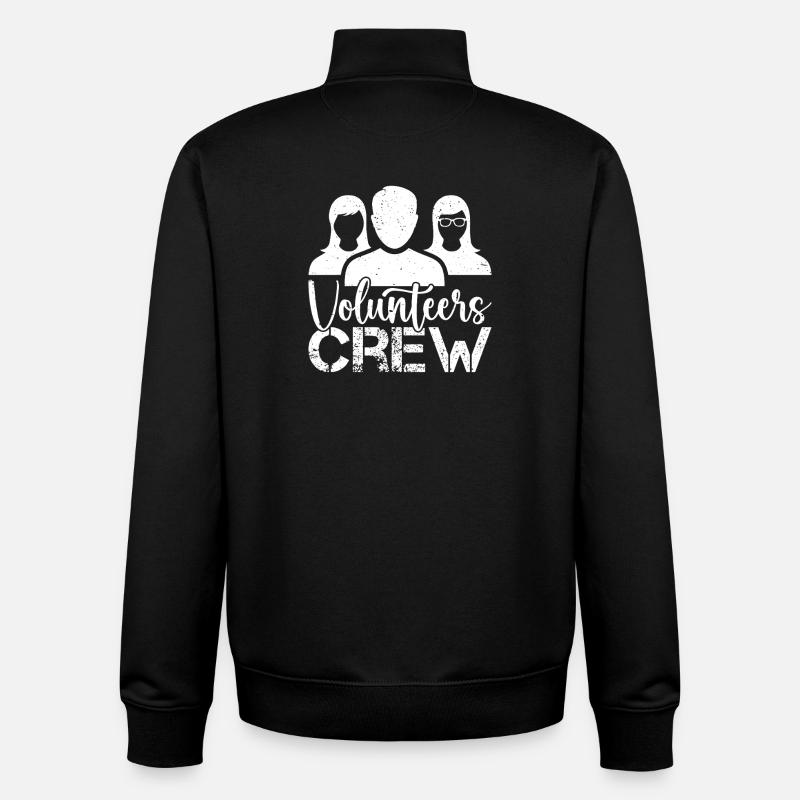 Bénévole Équipe de Dons Bénévoles - Sweat zippé unisexe en coton bio Stanley/Stella - noir