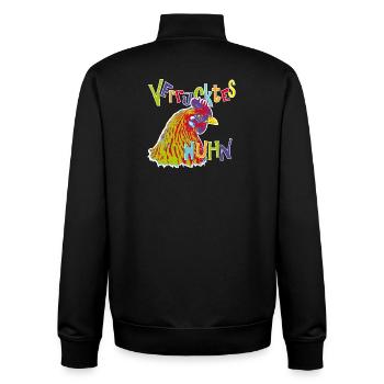 Fans de poulet - Coq - Coq - Poulet fleur - Bio - Sweat zippé unisexe en coton bio Stanley/Stella - noir - Dos - AI Model Male 185 light (185cm)