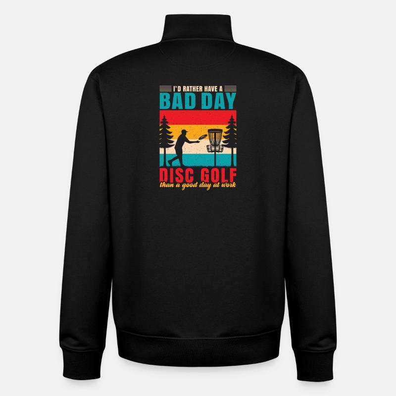 Disc Golf Geschenke Discgolf - Unisex Organic Zip Sweatshirt von Stanley/Stella - Schwarz