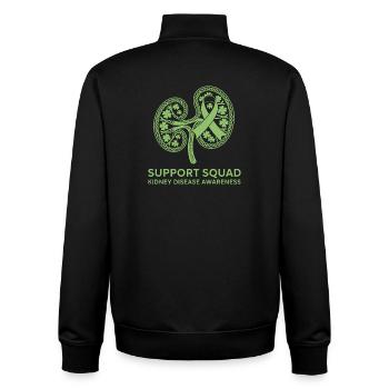 Nierenbewusstsein-Kleeblattband - Unisex Organic Zip Sweatshirt von Stanley/Stella - Schwarz - Hinten - AI Model Male 185 light (185cm)