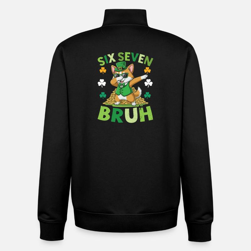 Katzen-St. Patrick's Day - Unisex Organic Zip Sweatshirt von Stanley/Stella - Schwarz