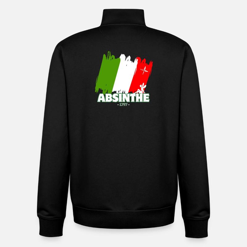 Absinthe 1797 Neuchâtel NE - Sweat zippé unisexe en coton bio Stanley/Stella - noir