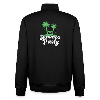 Summer Party Palm Tree Design - Unisex Organic Zip Sweatshirt von Stanley/Stella - Schwarz - Hinten - AI Model Male 185 light (185cm)