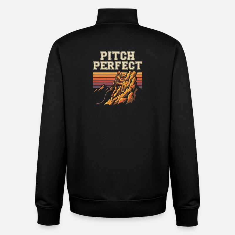 Pitch Perfect Klettern Bergsteigen - Unisex Organic Zip Sweatshirt von Stanley/Stella - Schwarz
