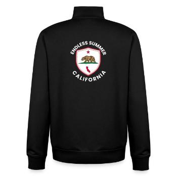 Endloser Sommer Kalifornischer Schild - Unisex Organic Zip Sweatshirt von Stanley/Stella - Schwarz - Hinten - AI Model Male 185 light (185cm)