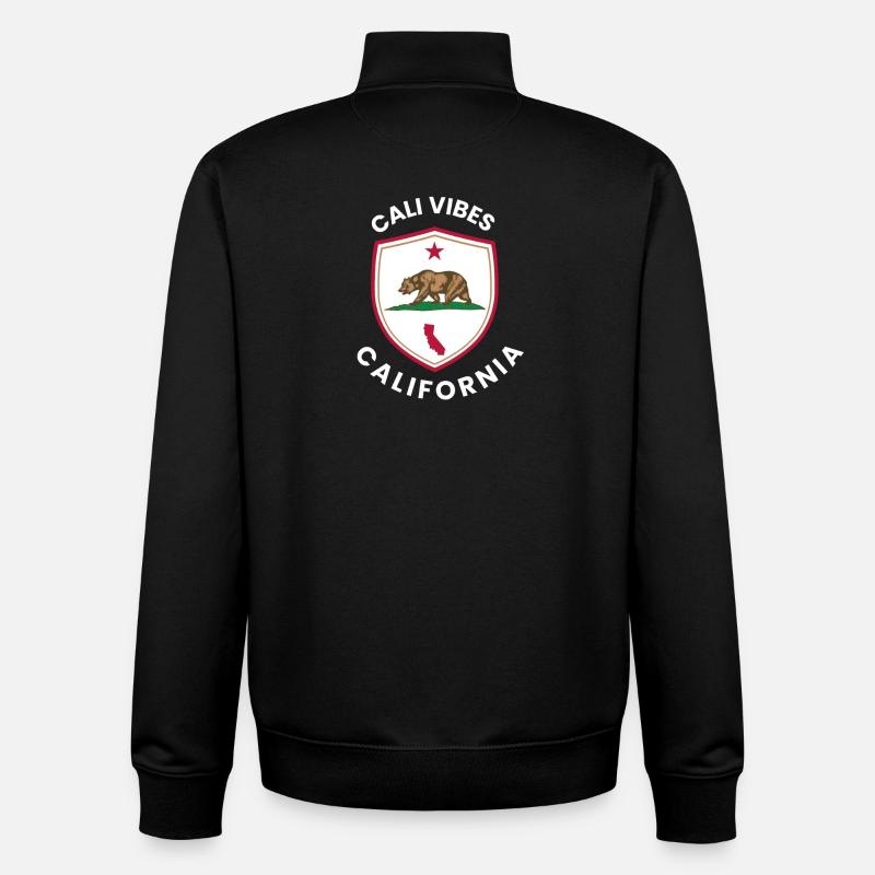Cali Vibes California Shield - Unisex Organic Zip Sweatshirt von Stanley/Stella - Schwarz