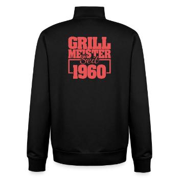 Born in 1960 - Unisex Organic Zip Sweatshirt by Stanley/Stella - black - Back - AI Model Male 185 light (185cm)