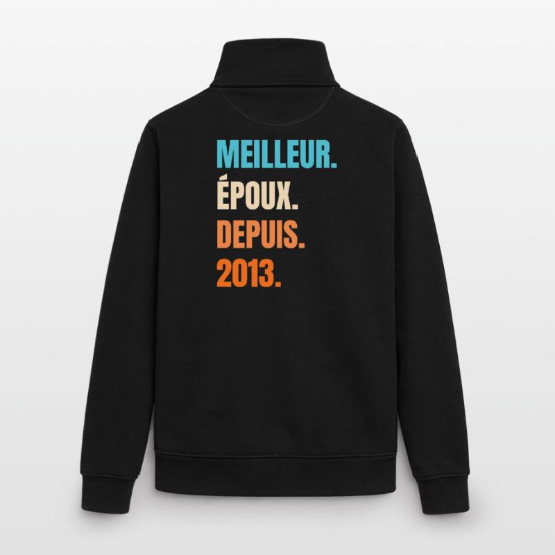 Bester Ehemann seit 2013 Geschenk-Ehemann Unisex Organic Zip Sweatshirt von Stanley/Stella