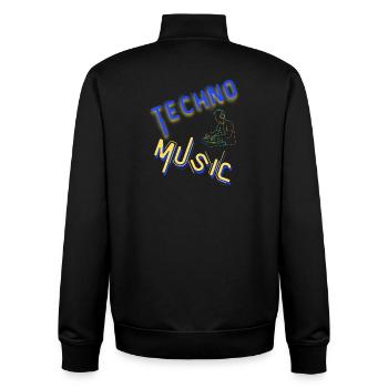 Techno Underground Club Logo - Unisex Organic Zip Sweatshirt von Stanley/Stella - Schwarz - Hinten - AI Model Male 185 light (185cm)
