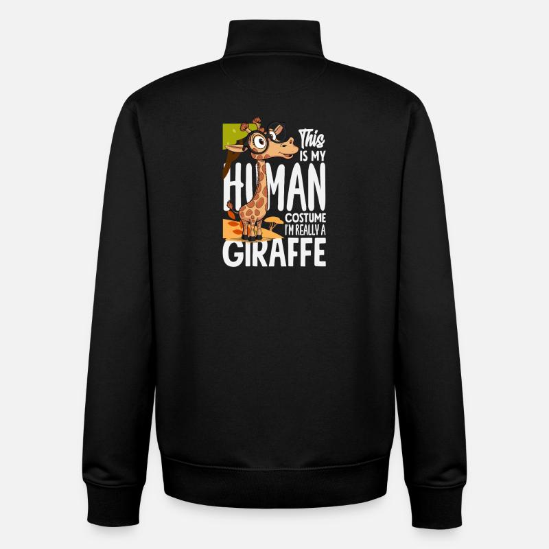 People Costume I'm a Giraffe - Unisex Organic Zip Sweatshirt by Stanley/Stella - black