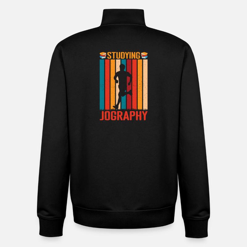 Running Run Studying Jography Marathon Runner - Unisex Organic Zip Sweatshirt von Stanley/Stella - Schwarz