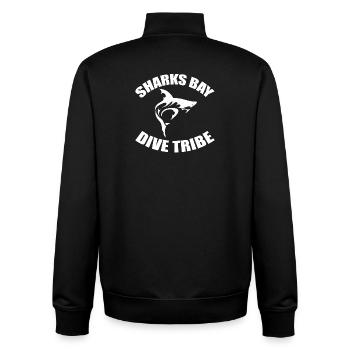 SHARKS BAY DIVE TRIBE - Unisex Organic Zip Sweatshirt von Stanley/Stella - Schwarz - Hinten - AI Model Male 185 light (185cm)