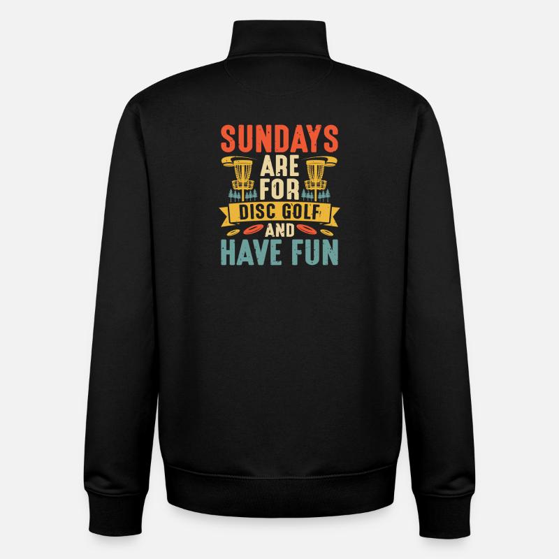 Disc Golf Geschenke Discgolf - Unisex Organic Zip Sweatshirt von Stanley/Stella - Schwarz