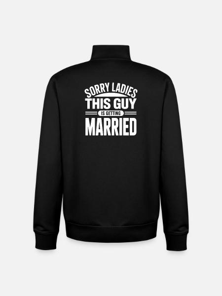 Citation du futur marié - Sweat zippé unisexe en coton bio Stanley/Stella - noir