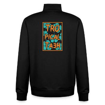 Tropical Tahiti Summer Island Vibes Graphic - Unisex Organic Zip Sweatshirt von Stanley/Stella - Schwarz - Hinten - AI Model Male 185 light (185cm)