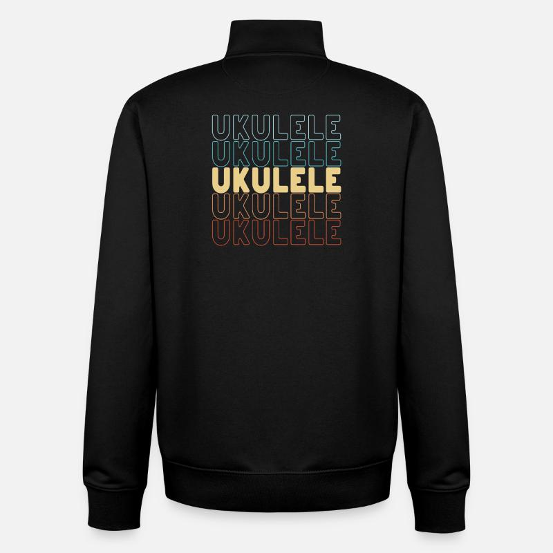 Ukulele typography - Unisex Organic Zip Sweatshirt von Stanley/Stella - Schwarz