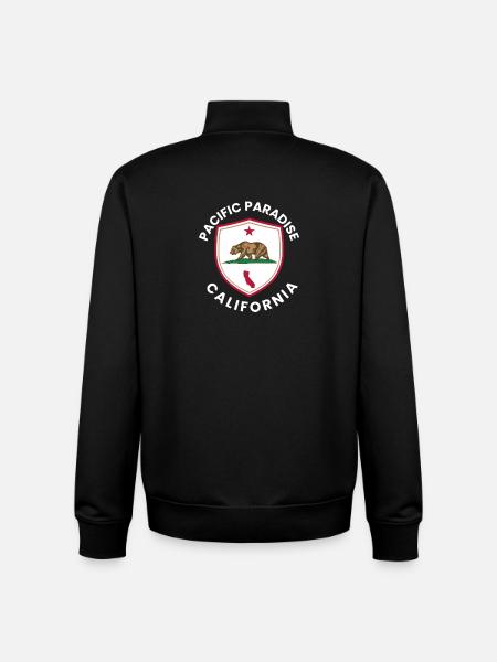 Pacific Paradise California - Unisex Organic Zip Sweatshirt by Stanley/Stella - black