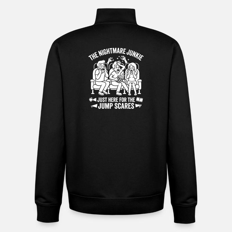 Jump Scares Sofa Trio Effrayant - Sweat zippé unisexe en coton bio Stanley/Stella - noir