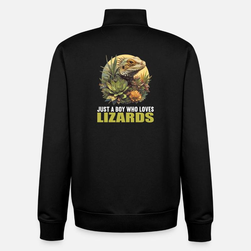 Eidechsen Eidechse - Unisex Organic Zip Sweatshirt von Stanley/Stella - Schwarz