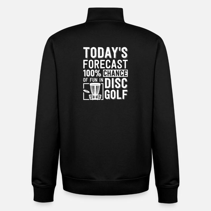 Disc Golf Gifts Disc Golf - Unisex Organic Zip Sweatshirt by Stanley/Stella - black