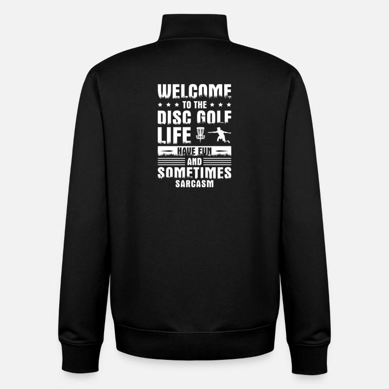 Disc Golf Gifts Disc Golf - Unisex Organic Zip Sweatshirt by Stanley/Stella - black