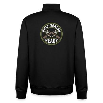 White-tailed hunter White-tail hunting Deer hunting - Unisex Organic Zip Sweatshirt by Stanley/Stella - black - Back - AI Model Male 185 light (185cm)