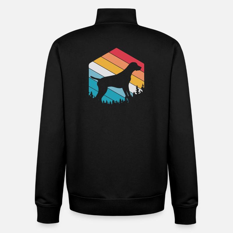 German Pointer Dog German Shorthair - Unisex Organic Zip Sweatshirt by Stanley/Stella - black