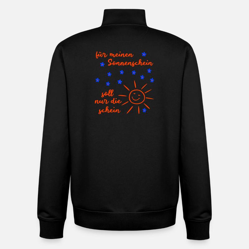 Soleil - Sweat zippé unisexe en coton bio Stanley/Stella - noir