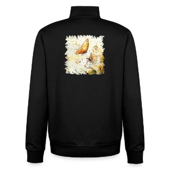 Wasserfarbene Schmetterlinge - Unisex Organic Zip Sweatshirt von Stanley/Stella - Schwarz - Hinten - AI Model Male 185 light (185cm)
