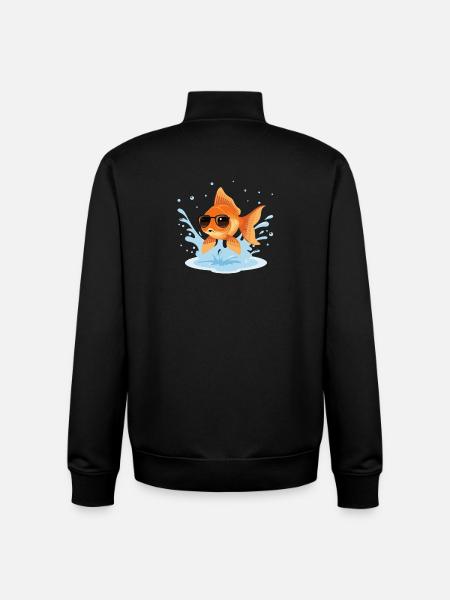 Golden Fish Sommergläser - Unisex Organic Zip Sweatshirt von Stanley/Stella - Schwarz