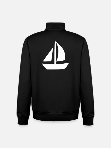 Sailboat Sailing Ship Sailing Gift - Unisex Organic Zip Sweatshirt by Stanley/Stella - black