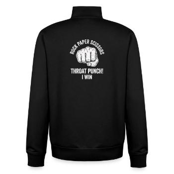 Gamer Humor Shirt for Competition Fans - Unisex Organic Zip Sweatshirt by Stanley/Stella - black - Back - AI Model Male 185 light (185cm)