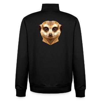 Suricate Suricate Douce Mangouste Suricate - Sweat zippé unisexe en coton bio Stanley/Stella - noir - Dos - AI Model Male 185 light (185cm)