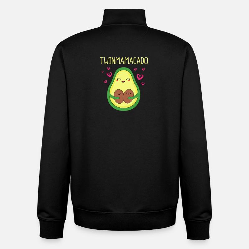 Cadeau de maman jumelle - Sweat zippé unisexe en coton bio Stanley/Stella - noir