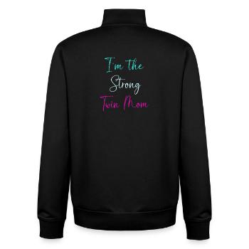 Zwillinge Mama Zwilling Mutter Geschenk - Unisex Organic Zip Sweatshirt von Stanley/Stella - Schwarz - Hinten - AI Model Male 185 light (185cm)