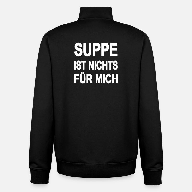 Soupe - Sweat zippé unisexe en coton bio Stanley/Stella - noir