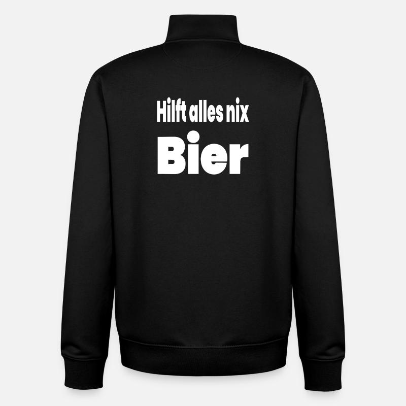 Bier - Unisex Organic Zip Sweatshirt von Stanley/Stella - Schwarz