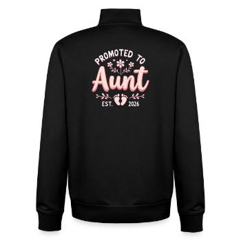 Tante 2026 Tante 2026 Befördert zu Tante 2026 - Unisex Organic Zip Sweatshirt von Stanley/Stella - Schwarz - Hinten - AI Model Male 185 light (185cm)