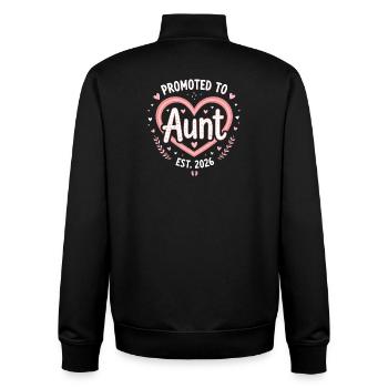 Tante 2026 Tante 2026 Befördert zu Tante 2026 - Unisex Organic Zip Sweatshirt von Stanley/Stella - Schwarz - Hinten - AI Model Male 185 light (185cm)