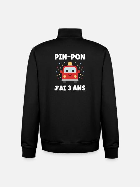 3 ans - Sweat zippé unisexe en coton bio Stanley/Stella - noir